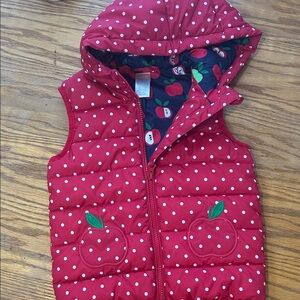 Gymboree Red and Green Apple Print Vest